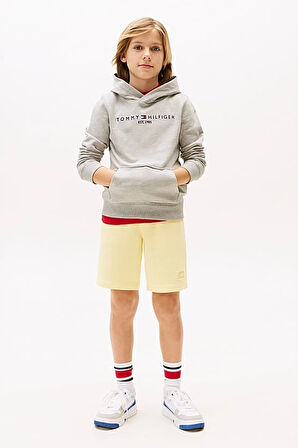 Unisex Çocuk Th Essential Hoodie Kapüşonlu Sweatshirt - Gri | 12 Yaş