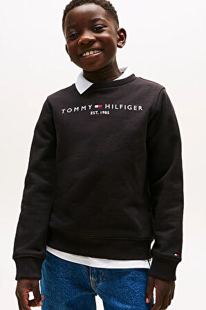 Unisex Çocuk Th Essential Sweatshirt - Siyah | 7 Yaş