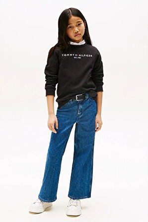 Unisex Çocuk Th Essential Sweatshirt - Siyah | 7 Yaş