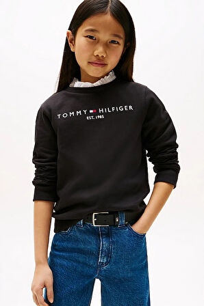 Unisex Çocuk Th Essential Sweatshirt - Siyah | 14 Yaş