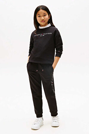 Unisex Çocuk Essential Pure Cotton Logo Jogger Eşofman Altı - Siyah | 8 Yaş