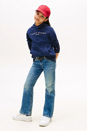 Unisex Çocuk Th Essential Hoodie Kapüşonlu Sweatshirt - Lacivert | 8 Yaş