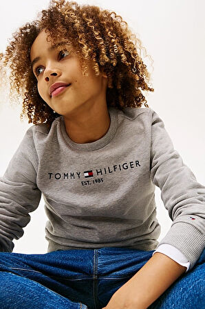 Unisex Çocuk Th Essential Sweatshirt - Gri | 7 Yaş