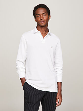 TOMMY HILFIGER Erkek  Beyaz Polo Yaka T-Shirt MW0MW20183 YBR