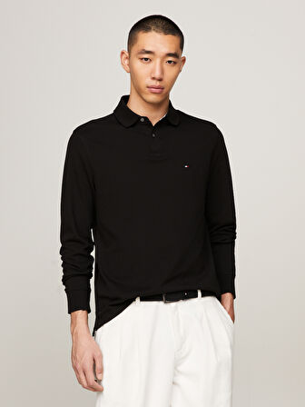 TOMMY HILFIGER Erkek  Siyah Polo Yaka T-Shirt MW0MW20183 BDS