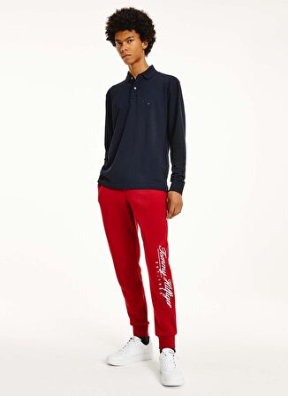 Tommy Hilfiger  Polo Yaka Regular Fit Düz Mavi Erkek T-Shirt