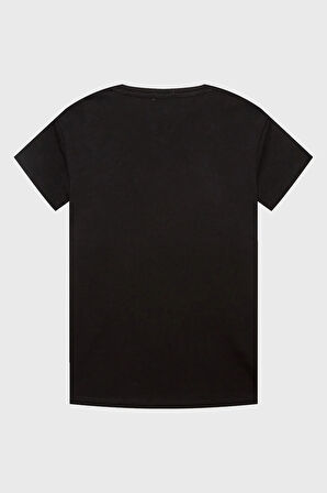 Kız Çocuk Th Yazı Logo T-Shirt - Siyah | 10 Yaş