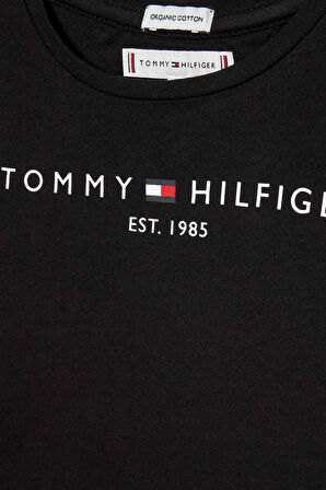 Kız Çocuk Th Yazı Logo T-Shirt - Siyah | 10 Yaş