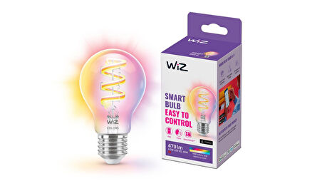 Wiz RGB Filament Şeffaf 40W A60 E27 Akıllı Ampul