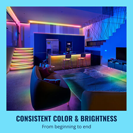 Wiz RGBIC 10 Metre Akıllı Led Şerit (16 Milyon Renk, Wi-Fi Kontrollü) - Google Home, Alexa and HomeKit