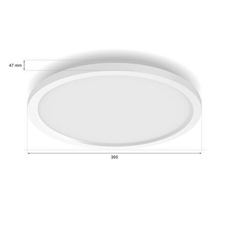 Philips Hue Surimu Beyaz Sıva Üstü RGB Akıllı LED Yuvarlak Panel Tavan Armatürü 40 cm çapında 2850 Lumen