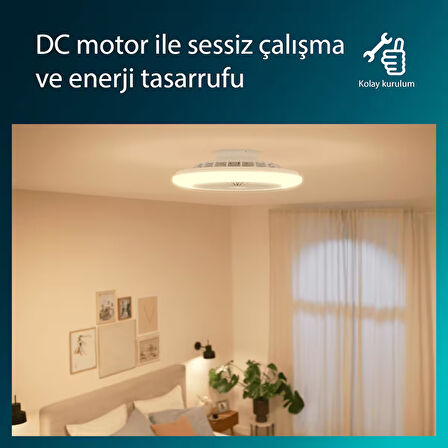Philips Amigo Flat Fan Ceiling IR RD 25W+60W WH