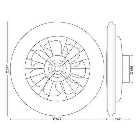 Philips Amigo Flat Fan Ceiling IR RD 25W+60W WH
