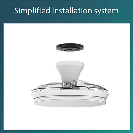 Philips Bliss Tavan Vantilatörü Açılır/Kapanır Kanatlı, Kumandalı, Sarı/Beyaz Işık, Siyah Renk, 28W+35W