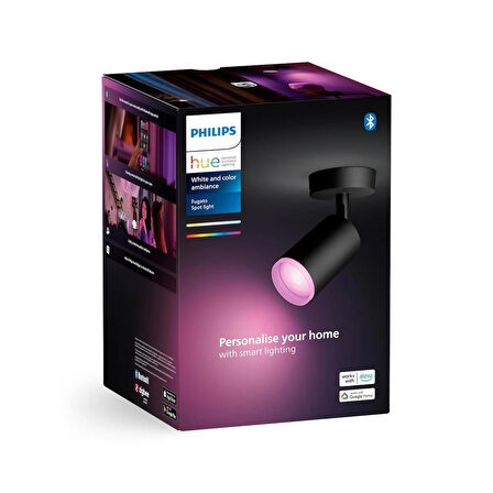 Philips Hue Fugato Renkli Akıllı Led Spot Lamba 1x4.2W (Siyah) v2