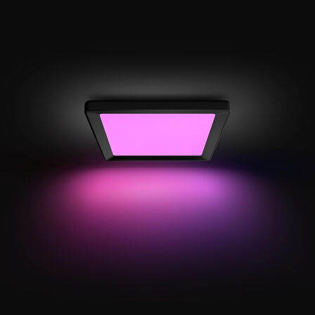 Philips Hue Tento Siyah Sıva Üstü RGB Akıllı LED Panel Tavan Armatürü 30x30cm 1340 Lumen