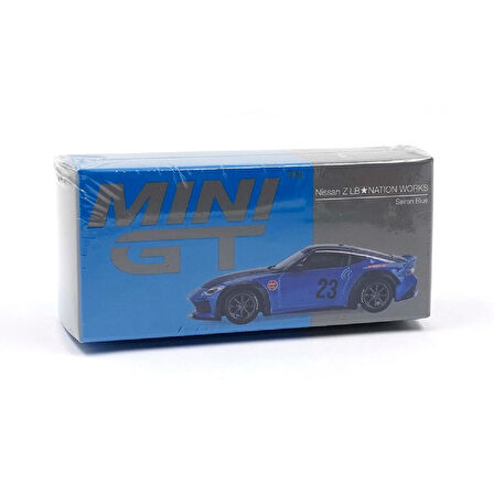 1:64 Diecast Nissan Z LB Nation Works Serian Blue Mini GT Model Araba