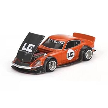 1:64 Diecast Nissan GT Fairlady Z Kaido Larry Chen V1 Orange Bang Mini GT Model Araba