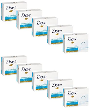 Dove Cream Bar Gentle Exfoliating Sabun 100 Gr x 10 ADET