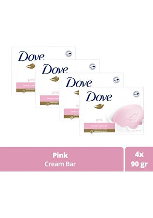 Dove Pink Cream Beauty Bar Güzellik Sabunu 90 gr x 4 ADET