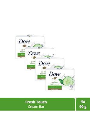 Dove Cream Bar Sabun Fresh Touch 90 Gr X 4