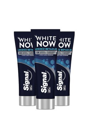 Signal White Now Leke Karşıtı Kahve Ve Sigara Içenler Için Beyazlatıcı Diş Macunu 75ml X3