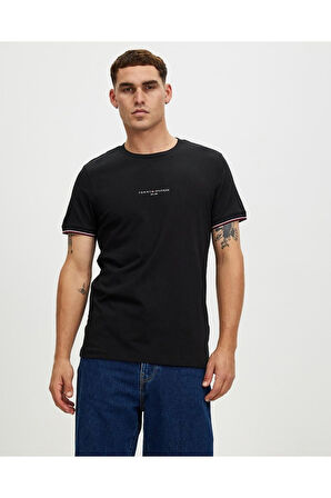 TOMMY HİLFİGER ERKEK TOMMY LOGO TIPPED T-SHIRT