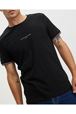 TOMMY HİLFİGER ERKEK TOMMY LOGO TIPPED T-SHIRT