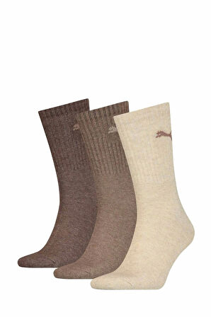 CREW SOCK 3P Kahverengi Unisex Çorap