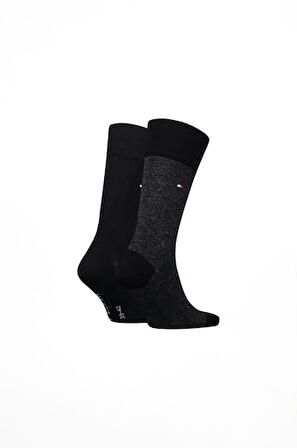 Erkek Th 2'li Uzun Çorap - Siyah | 39-42