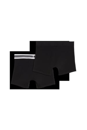MEN EVERYDAY PLACED LOG Siyah Erkek 2'li Boxer