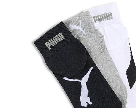 Puma Lifestyle Quarte Çorap (3 Çift) 93858202 Beyaz