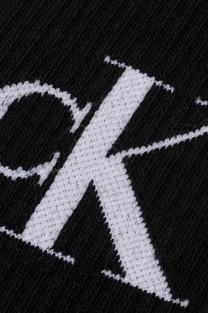 Erkek Monogram Logolu 2'li Soket Çorap Seti - Siyah | 39-42