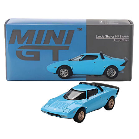 1:64 Diecast Lancia Stratos HF Stradale Azzuro Chiaro Mini GT Model Araba