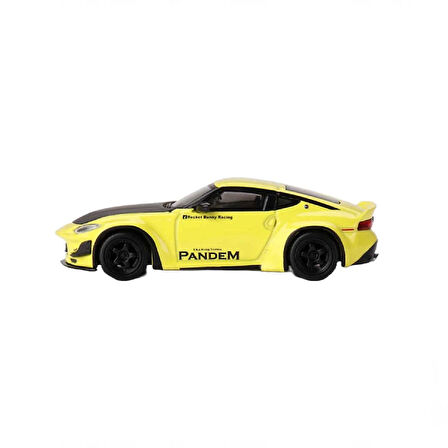 1:64 Diecast Nissan Z Pandem Ikazuchi Yellow Mini GT Model Araba