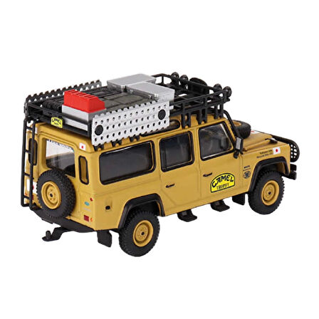 1:64 Diecast Land Rover Defender 110 1989 Camel Trophy Amazon Team Japan Mini GT Model Araba