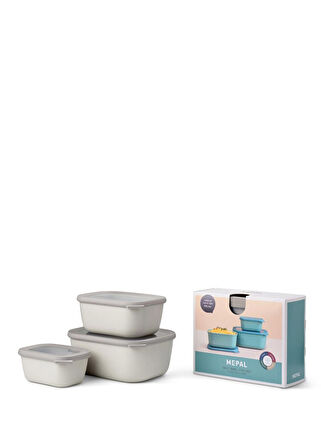 Mepal Set Cirqula Rectangular 3 Parça Saklama Kabı (500+1000+2000)