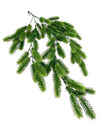 Yapay Çiçek Sarkan Çiçek Yeşil Çam İğneli Ponpon Yapay Sarmaşık  70*30cm UV Katkılı Güneşe Dayanıklı