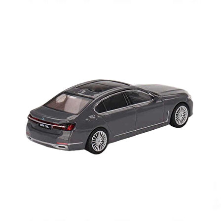 1:64 Diecast BMW 750Li xDrive Bernina Grey Amber Effect Mini GT Model Araba