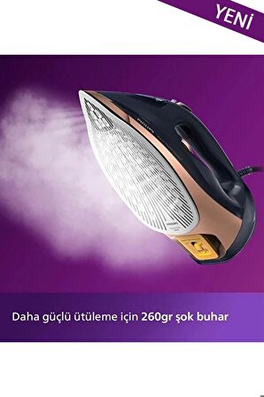 7500 Serisi Azur Buharlı Ütü 3200W, 55g/dk Sürekli Buhar, 260g Şok Buhar, DST7510/80