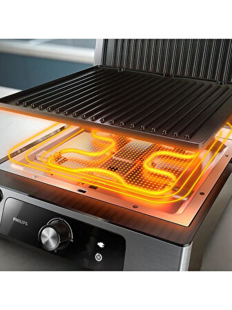 Philips 5000 Serisi Contact Grill HD6301/90 2200 W Tost Makinesi