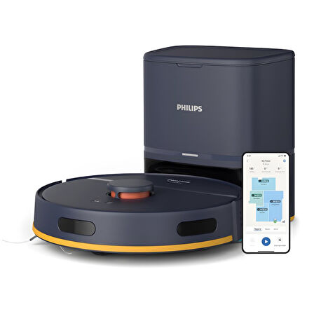 Philips HomeRun 2000 Serisi XU2100/10 Siyah Çöp İstasyonlu Akıllı Robot Süpürge