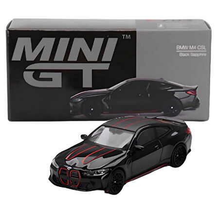 1:64 Diecast BMW M4 CSL Black Sapphire Mini GT Model Araba