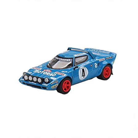 1:64 Diecast Lancia Stratos HF 4nd 1979 Rally MonteCarlo Winner Mini GT Model Araba