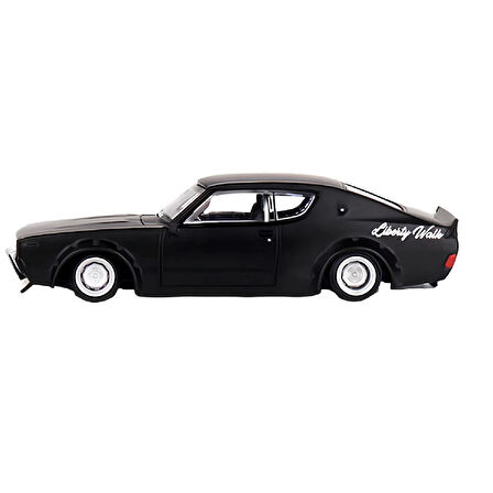 1:64 Diecast Nissan Skyline Kenmeri Liberty Walk Matt Black Mini GT Model Araba