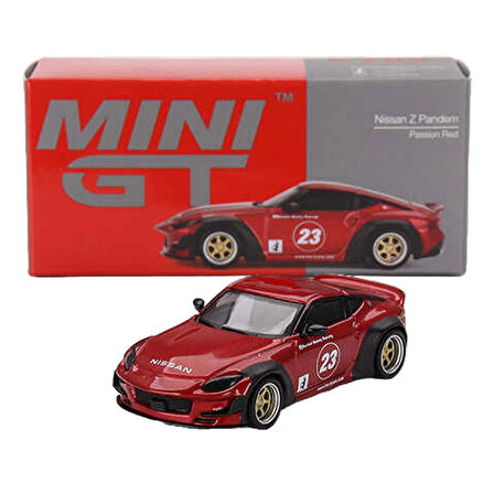 1:64 Diecast Nissan Z Pandem Passion Red Mini GT Model Araba