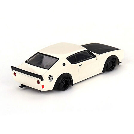 1:64 Diecast Nissan Skyline Kenmeri Liberty Walk White Mini GT Model Araba