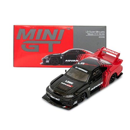 1:64 Diecast Nissan Silhoutte S15 Silva LB-Super Mini GT Model Araba