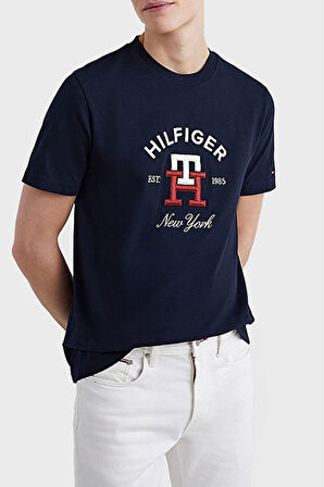 Yeni Sezon Logolu Bisiklet Yaka % 100 Pamuk Regular Fit Erkek T Shirt