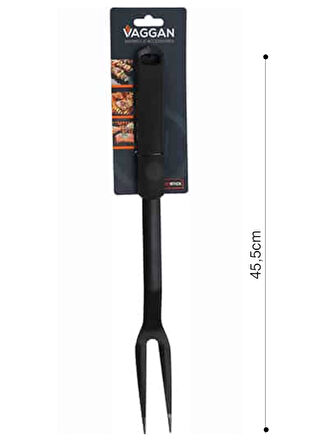 Barbekü Çatal Yapışmaz Paslanmaz Çalik Siyah 45,5cm